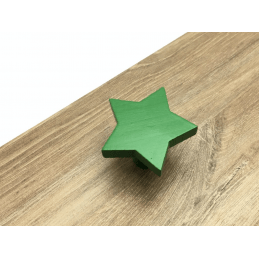 Drevená knopka STAR / Zelená