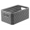 Plastový úložný box v imitácií ratanu do kúpeľne či šatníku s rozmerom 126 x 185 x 280 mm  s objemom 6 litrov