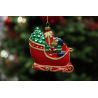 Dizajnová ozdoba na vianočný stromček vyrobená z plastu s motívom vianočných saní.
Rozmer dekorácie:
Výška : 95 mm
šírka: 110 mm
Hrúbka : 40 mm