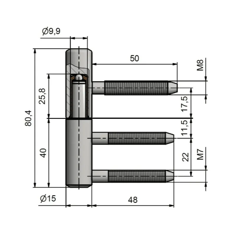 Rayonnage en acier inoxydable linéaires 5650x400 lisse 3 niveaux- DISTFORM - KIT00425