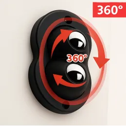 Sada 4ks samolepiacich ložiskových klzákov pod nábytok ROLLER DUO / Čierna