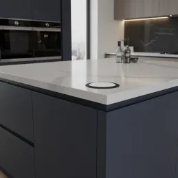Výsuvná elektrická zásuvka ASTRA FRENCH 3x230V + 2x USB nabíjanie / Hliník