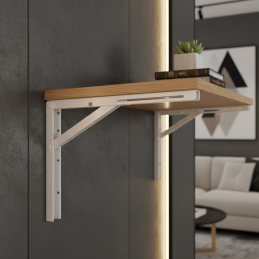 Sklopná konzola kovová / Biela