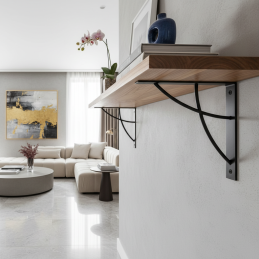 Držiak police LEONA / Čierna