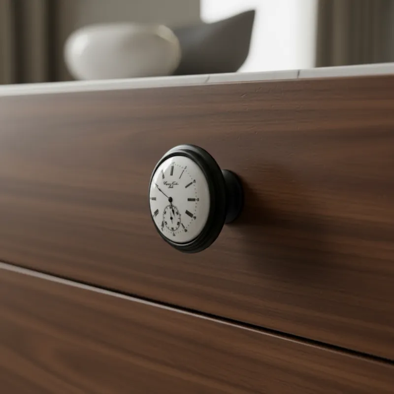 Úchytka knopka VIAMO CLOCK / Čierna