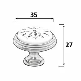Úchytka knopka VIAMO CLOCK / Čierna
