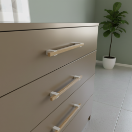 Drevená úchytka LEO / Biela...