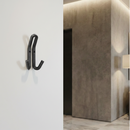 Vešiak PLATON / Čierna brúsená