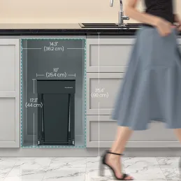 Výsuvný odpadkový kôš GALAXY 300mm - 2 x15L / Čierna