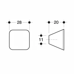 Úchytka knopka VENUS / Žltá