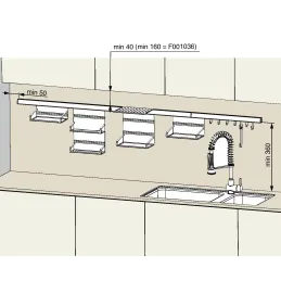 Závesný set poličiek OXXO II 600 mm / Antracit