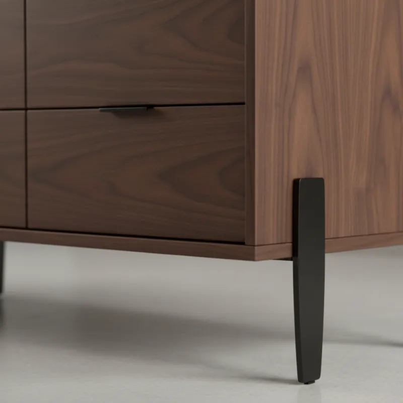 Nábytková nožička MORGAN / Čierna matná