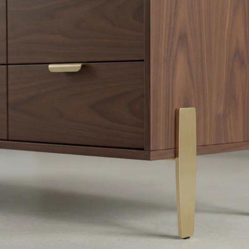 Nábytková nožička MORGAN / Zlatá matná