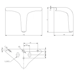 Nábytková nožička EBRO / Čierna matná