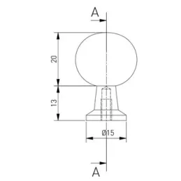 Úchytka knopka KAREN / Zlatá brúsená
