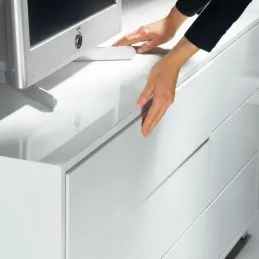 Ložiskový výsuv s tlmením a bez úchytkovým otváraním 45 mm PRO