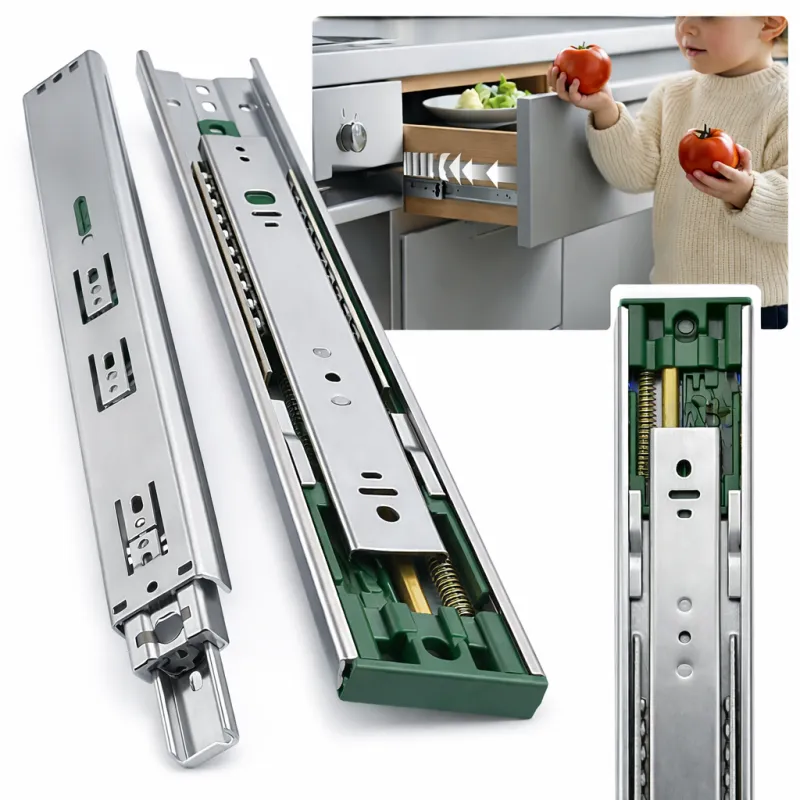 Ložiskový výsuv s tlmením a bez úchytkovým otváraním 45 mm PRO