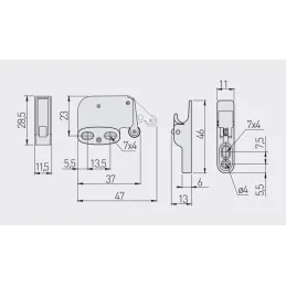Mechanizmus na bez úchytkové otváranie dvierok