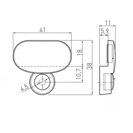 Držiak na sklo KAMALA / Lesklý chróm