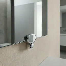 Držiak na sklo KAMALA / Lesklý chróm