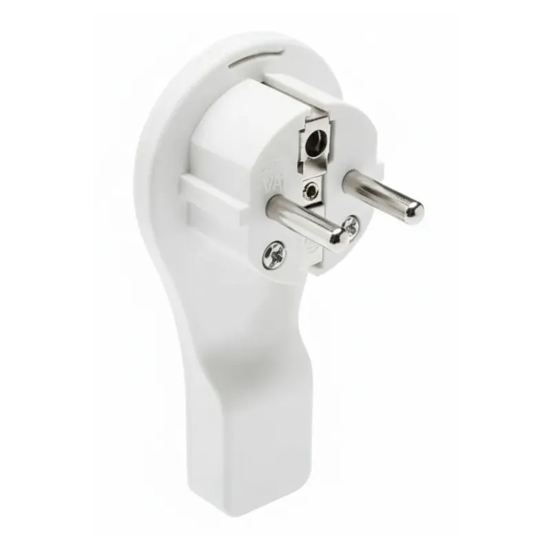 Plochá zásuvková koncovka  / Biela