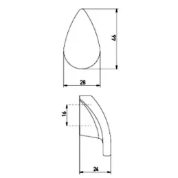 Úchytka knopka BEATRIZ / Zlatá brúsená