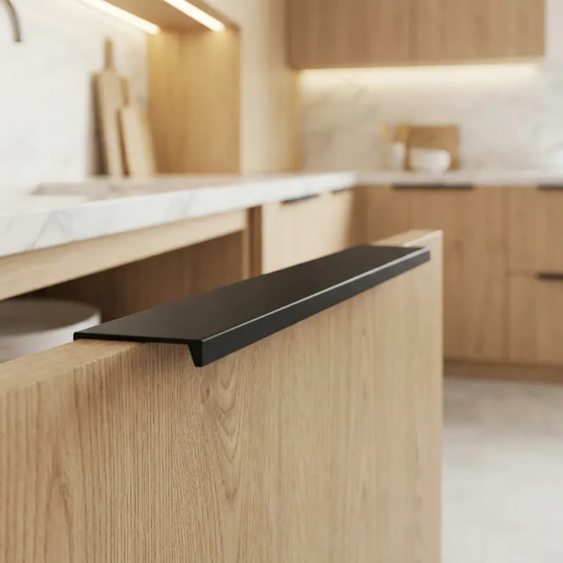 Úchytka na hranu dvierok DIAZ / Čierna matná