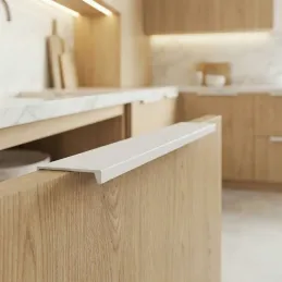 Úchytka na hranu dvierok DIAZ / Biela matná