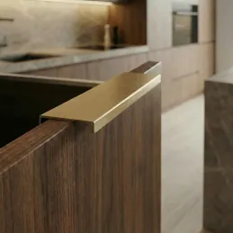 Úchytka na hranu dvierok DIAZ / Zlatá brúsená