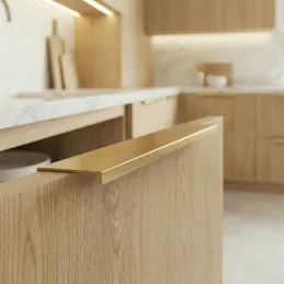 Úchytka na hranu dvierok DIAZ / Zlatá brúsená