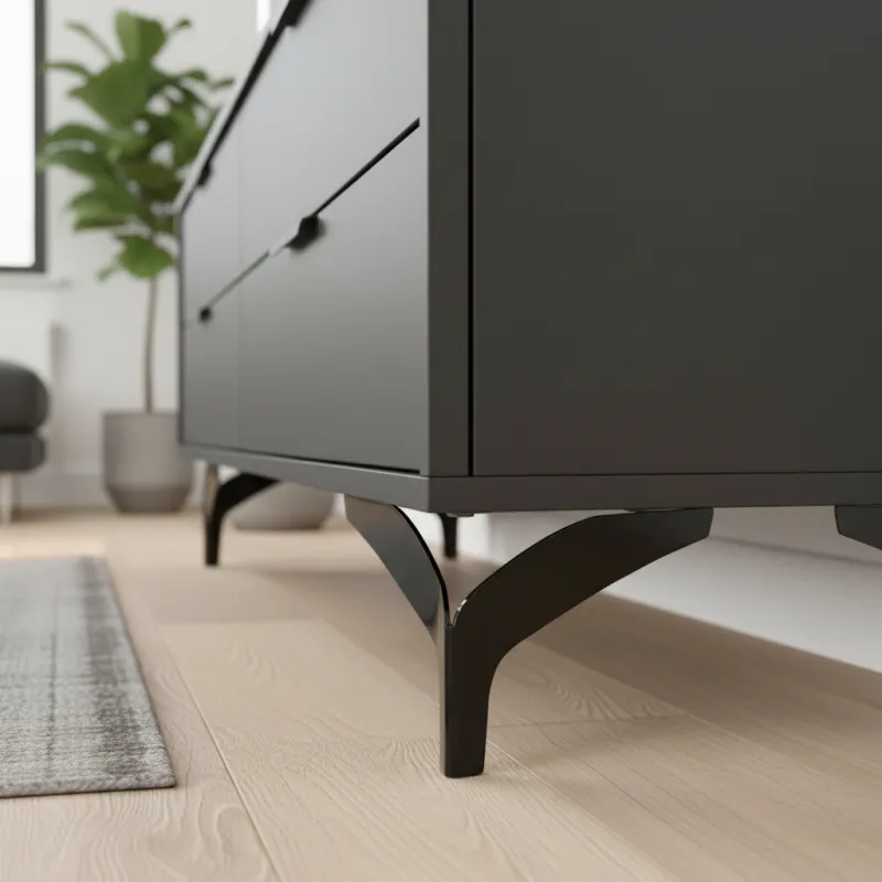 Nábytková nožička DELTA / Čierna matná