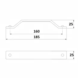 Úchytka LUCAS / Čierna matná
