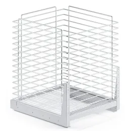 Výsuvný kôš na prádlo s tlmením a uchytením na dvierka ORTA / Lesklý chróm