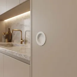 Úchytka na zafrézovanie STELLA / Biela matná