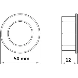 Úchytka na zafrézovanie STELLA / Lesklý chróm