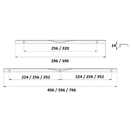 Úchytka na hranu dvierok PABLO / Čierna matná