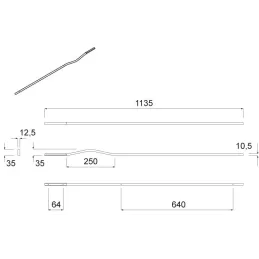 Šatníková úchytka ALEA / Čierna matná