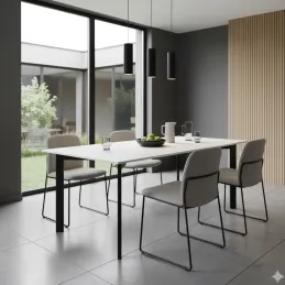 Stolová konštrukcia ROXA / Čierna matná