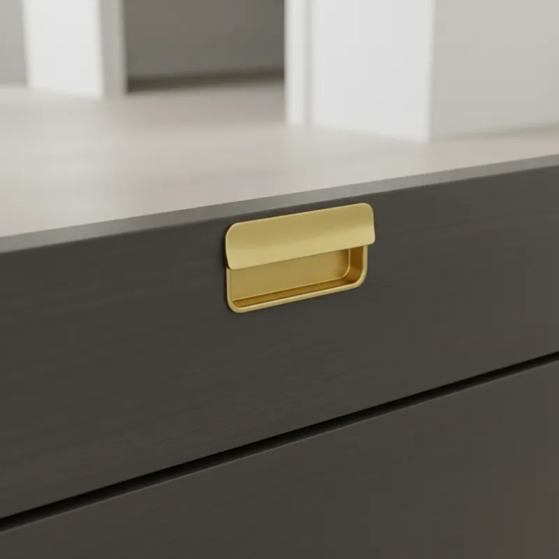 Úchytka na zafrézovanie RAMONA / Zlatá brúsená