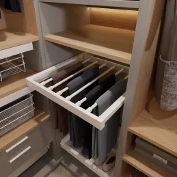 Výsuvný rošt na nohavice s tlmením OPIO / Biela matná