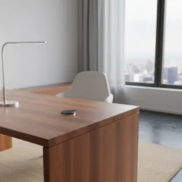 Interiérová zásuvka do stola LUPO FRENCH 1x230V + USB A/C - Čierna