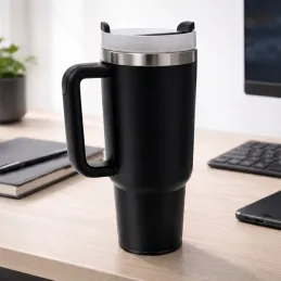Termo pohár na nápoje TROPHY 1200 ml / Čierna
