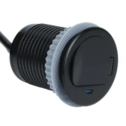 Interiérová zásuvka ALPHA BOX FRENCH 1x230V + USB C / Čierna matná