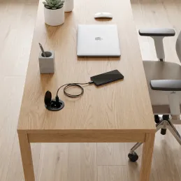 Interiérová zásuvka ALPHA BOX SCHUKO 1x230V + USB C / Čierna matná