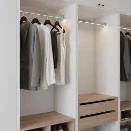 Vešiaková tyč SLIM na LED pásik s krytkou / Hliník