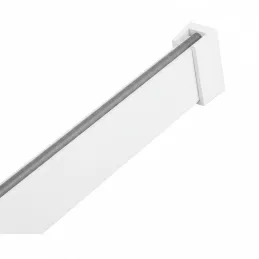Vešiaková tyč 1m SLIM na LED pásik s koncovkami / Biela matná