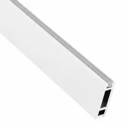 Vešiaková tyč 1m SLIM na LED pásik s koncovkami / Biela matná
