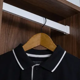 Vešiaková tyč 1m SLIM na LED pásik s koncovkami / Biela matná