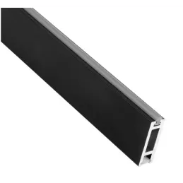 Vešiaková tyč 1m SLIM na LED pásik s koncovkami / Čierna matná