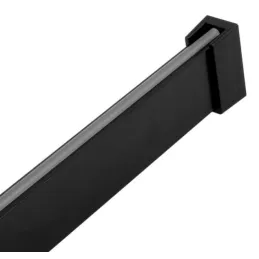 Vešiaková tyč 1m SLIM na LED pásik s koncovkami / Čierna matná
